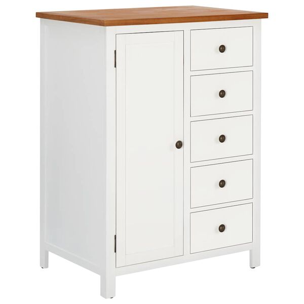 vidaXL Wardrobe 76x52x105 cm Solid Oak Wood