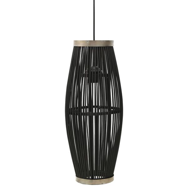 vidaXL Pendant Lamp Black Willow 40 W 21x50 cm Oval E27