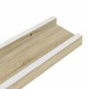 vidaXL Wall Shelves 2 pcs White and Sonoma Oak 115x9x3 cm