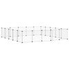 vidaXL 20-Panel Pet Cage with Door Black 35x35 cm Steel