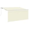 vidaXL Retractable Awning Cream 300 x 200 cm Polyester and Aluminium