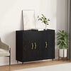 vidaXL Sideboard Black Oak 90 x 34 x 80 cm Engineered Wood