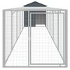 vidaXL Chicken Cage with Run Anthracite 117x609x123 cm Galvanised Steel