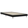 vidaXL Bed Frame without Mattress Black 100x200 cm Engineered Wood