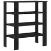 vidaXL Shoe Rack Black 61x32x70 cm Engineered Wood