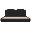 vidaXL Bed Frame with Headboard Black Oak 200 x 200 cm Engineered Wood