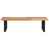 vidaXL Basin Shelf Wall Mounted Steel and Solid Wood Acacia