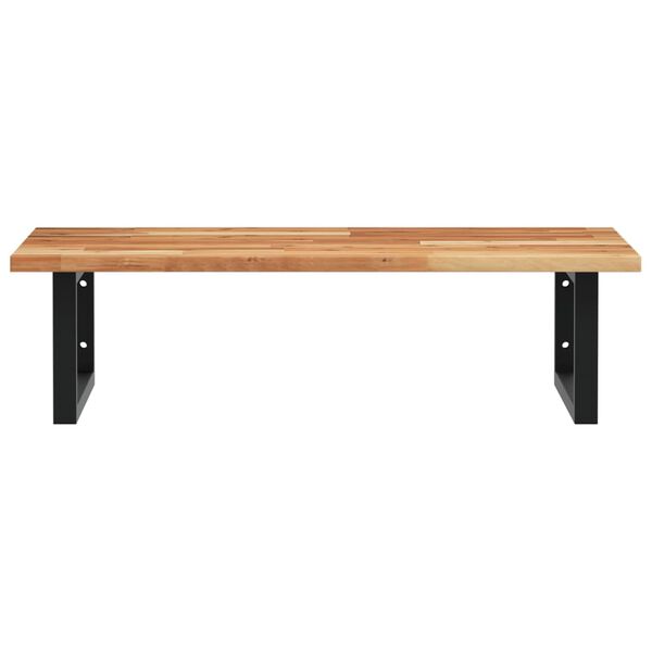 vidaXL Basin Shelf Wall Mounted Steel and Solid Wood Acacia