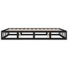 vidaXL Bed Frame without Mattress Black 180x200 cm Super King Solid Wood