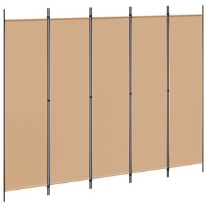 vidaXL Room Divider Beige 250 x 200 cm Fabric