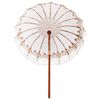 vidaXL Balinese Parasol Cream (180-190) x 260 cm Cotton and solid wood
