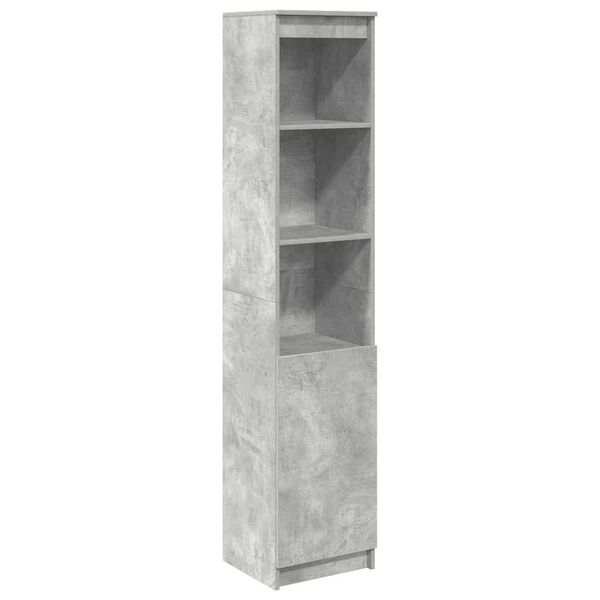 vidaXL Highboard Concrete Grey 37.5x35x180 cm Engineered Wood