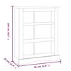 vidaXL 3-Tier Bookcase Mexican Pine Corona Range White 81x29x100 cm