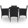 vidaXL Furniture Set 5 pcs Black