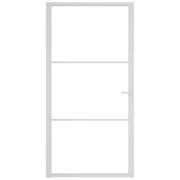 vidaXL Interior Door 102.5x201.5 cm White ESG Glass and Aluminium