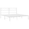 vidaXL Metal Bed Frame without Mattress with Headboard White 120x190cm