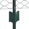 vidaXL Fence with Post Green 0.4 x 25 m Steel