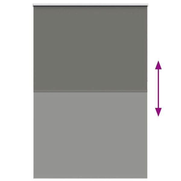 vidaXL Roller Blind Blackout Grey 155x210 cm Fabric Width 151.6 cm Polyester