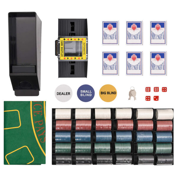vidaXL Poker Chip Set 600 pcs 4 g