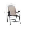 vidaXL Folding Garden Chairs 2 pcs Texilene Taupe
