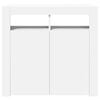 vidaXL Sideboard with LED Lights White 80x35x75 cm