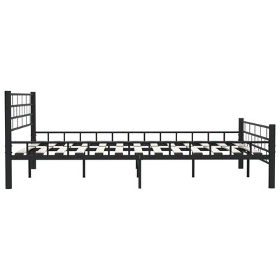 vidaXL Bed Frame Black Steel 160x200 cm