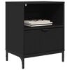 vidaXL Bedside Cabinet Black 49 x 36 x 61 cm Engineered wood