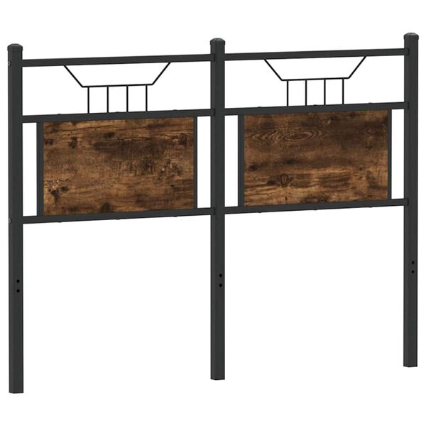 vidaXL Replace Headboard Smoked Oak 120 cm Engineered Wood and Steel