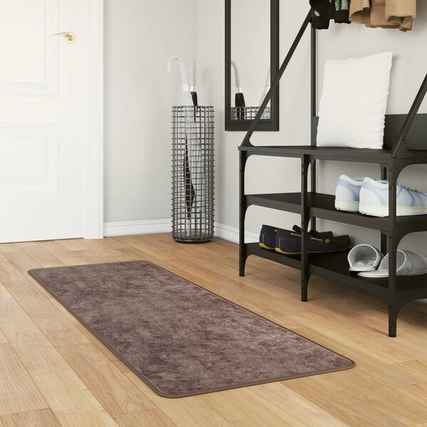 vidaXL Rug Runner MARSA Grey 100 x 50 cm Polyester and PVC