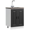 vidaXL Sink Base Cabinet Kalmar Black 60x46x81.5 cm Engineered Wood