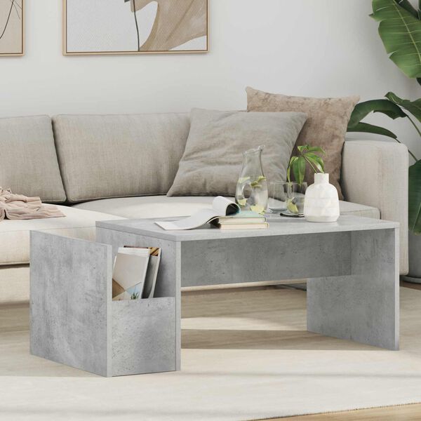 vidaXL Coffee Table Concrete Grey 90 x 45 x 35 cm Engineered Wood