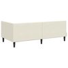 vidaXL Corner Bed Frame with Headboard Cream 90 cm x 190 cm Velvet