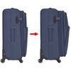 vidaXL 3 Piece Soft Case Trolley Set Navy Blue