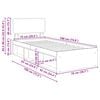 vidaXL Bed Frame with Headboard Smoked Oak 75 x 190 cm Solid Pine Wood