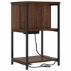 vidaXL Bedside Cabinet 2 pcs Brown Oak 38 x 31 x 61 cm Engineered Wood