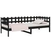 vidaXL Day Bed without Mattress Black 90x200 cm Solid Wood Pine