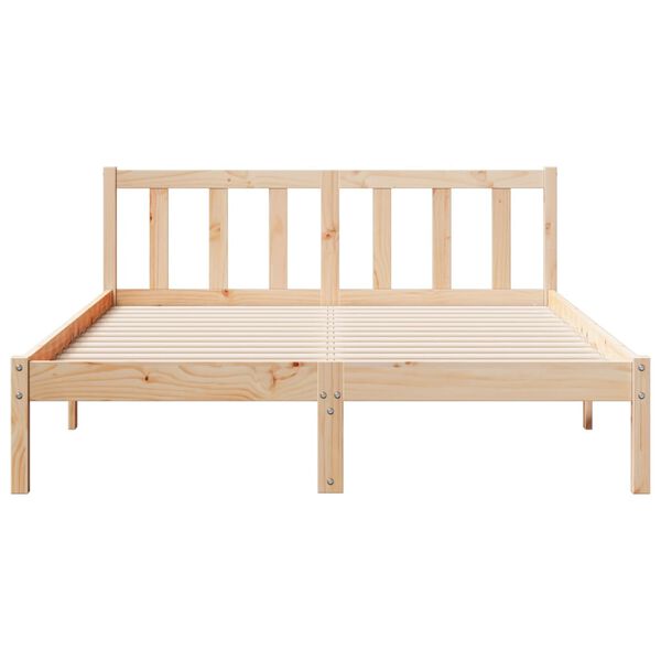 vidaXL Extra Long Bed Frame without Mattress 160x220 cm Solid Wood Pine