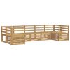 vidaXL Outdoor Sofa Set 7 pcs White Solid Acacia Wood