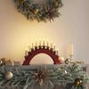 vidaXL Christmas Candle Arch with 10 LED Candles Red 47 x 5 x 29 cm