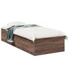 vidaXL Bed Frame without Mattress Brown Oak 75x190 cm Small Single Engineered Wood