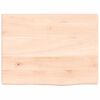 vidaXL Wall Shelf 40x30x2 cm Untreated Solid Wood Oak