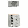 vidaXL Garage Cabinets 2 pcs Concrete Grey Engineered Wood