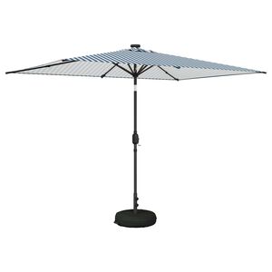 vidaXL Garden Parasol with LED Lights and Base 200 x 300 cm Polyester