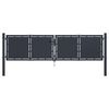 vidaXL Garden Gate Steel 300x100 cm Anthracite
