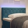 vidaXL LED Headboard with LED Strip Lights Dark Blue 100 cm Polyester