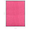 vidaXL Doormat Washable Pink 90x120 cm
