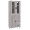 vidaXL Highboard Grey Sonoma 69.5x34x180 cm Engineered Wood