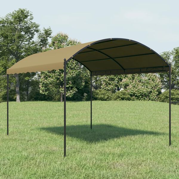 vidaXL Gazebo 4x3x2.6 m Taupe 180 g/m²