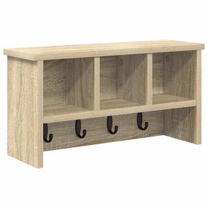 vidaXL Wall-Mounted Coat Rack Wall-Mounted Sonoma Oak 50 x 16 x 26 cm