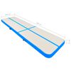 vidaXL Inflatable Gymnastics Mat with Pump 600x100x15 cm PVC Blue
